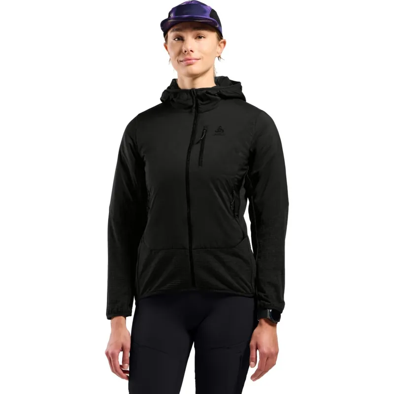 Odlo Ascent Isolierte Hybridjacke mit Wolle Damen - schwarz Saisonangebot