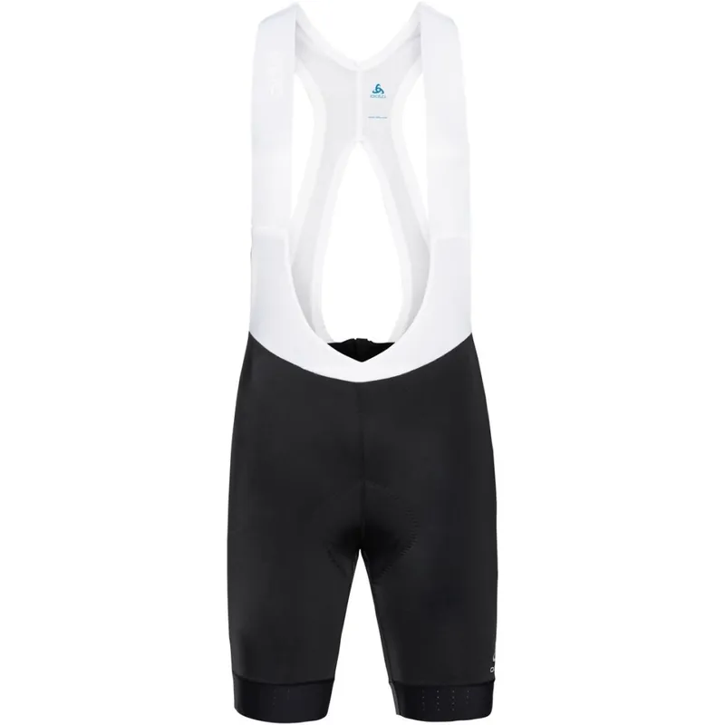 Versand Am Gleichen Tag Odlo Zeroweight Radshorts mit Trägern Damen - schwarz - weiß