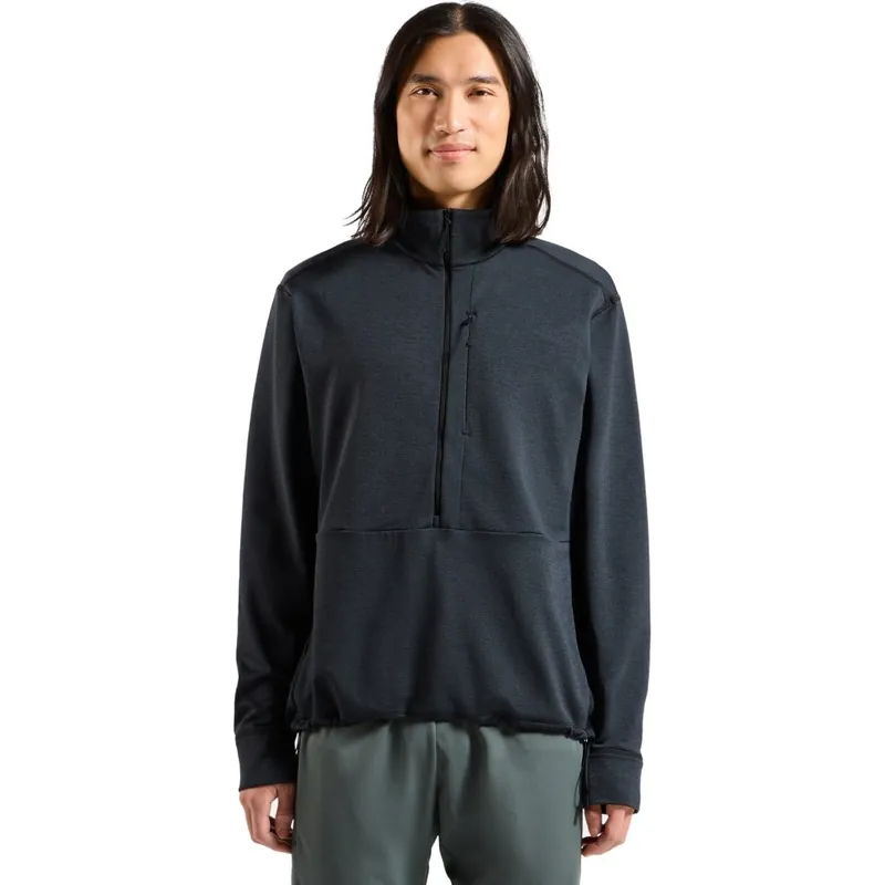 Preiswert Odlo Essentials Multisport Mid Layer aus Grid-Fleece mit Halbreißverschluss Herren - black melange