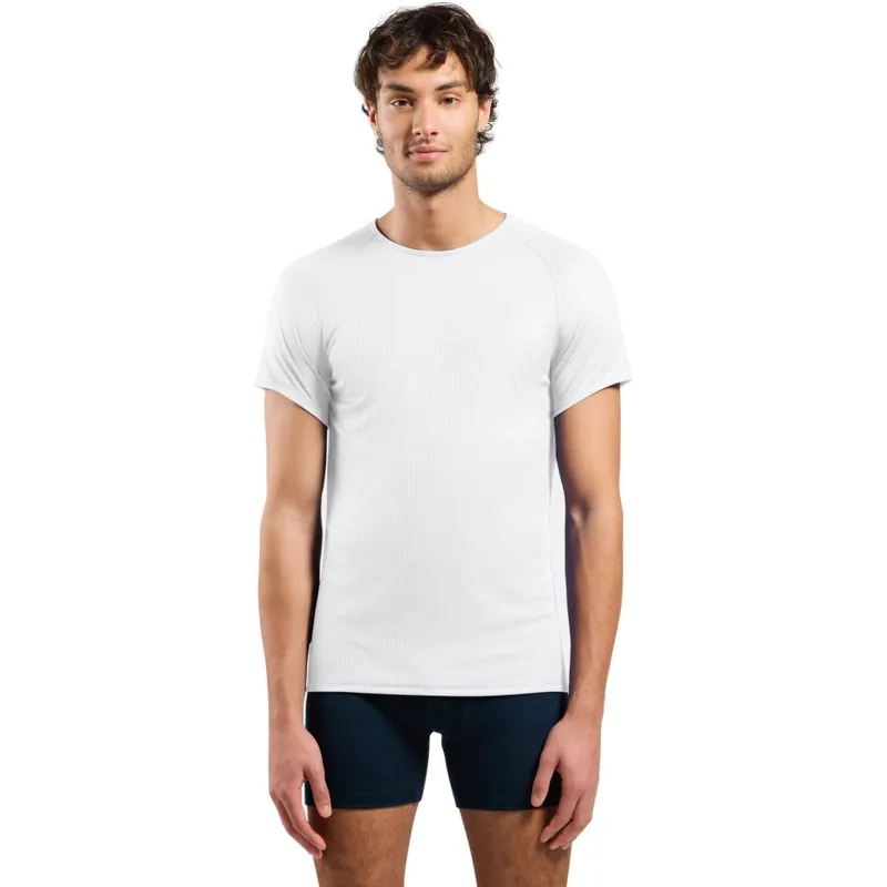 Wochenendangebot Odlo Active Light Crew Neck Kurzarm-Unterhemd Herren - white