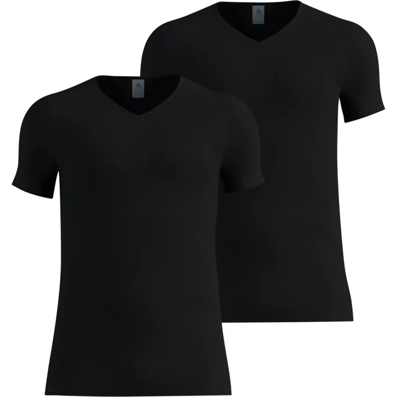 Odlo Active Light V-Neck Kurzarm-Unterhemd Herren - 2er Pack - black Meistverkauft