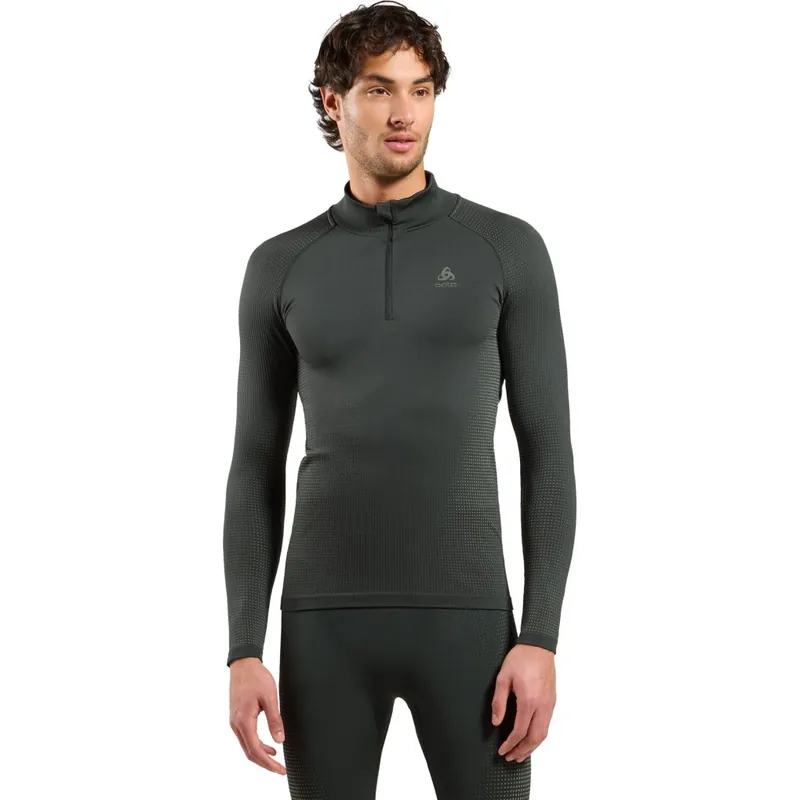 Odlo Performance Warm Half-Zip Langarm-Unterhemd Herren - urban chic Top-Angebot