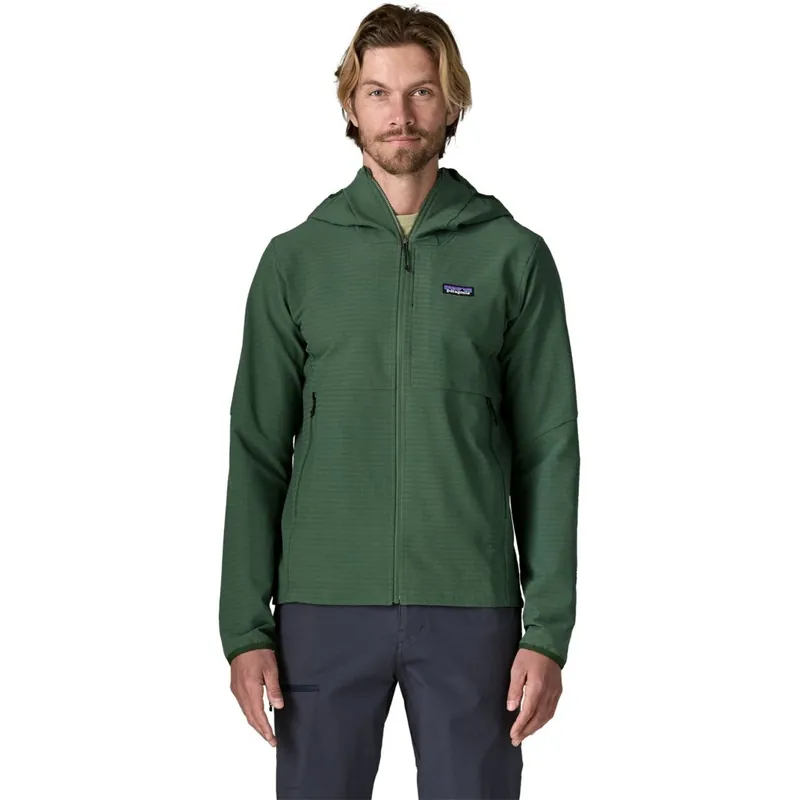 Patagonia R1 TechFace Kapuzenjacke Herren - Canopy Green Geprüft
