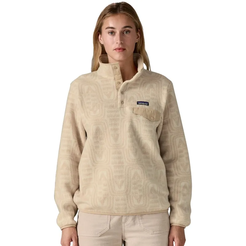 Patagonia Lightweight Synchilla Snap-T Fleece Pullover Damen - Flow Dyno White Super-Preis
