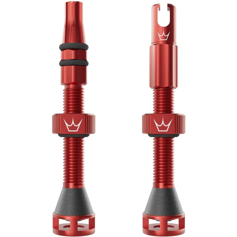 Peaty‘s Holeshot Fast Flow Tubeless Ventile - rot Heißes Angebot