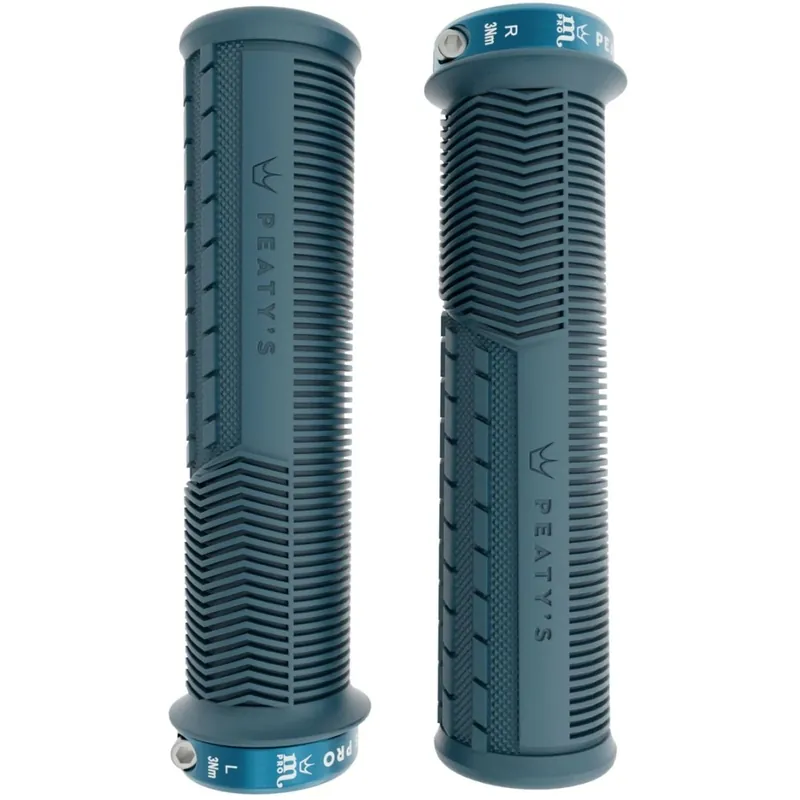 Peaty‘s Monarch Pro Grips Mushroom Thin Lenkergriffe - Storm Blue Finale Aktion
