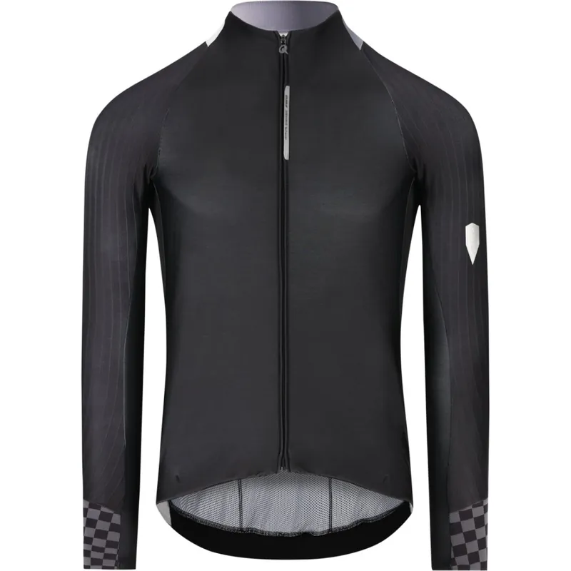 Billig Q36.5 Gregarius Hybrid Collar Fade Langarmtrikot Herren - schwarz
