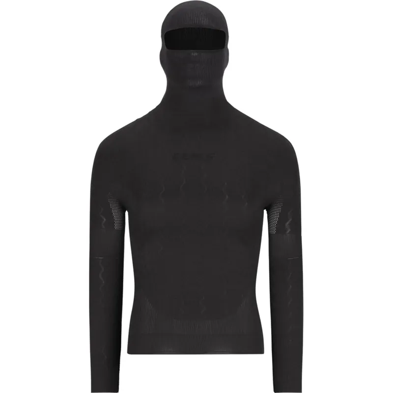 Echt Q36.5 Base Layer 5 Plus Langarm Unterhemd mit Kapuze Herren - schwarz