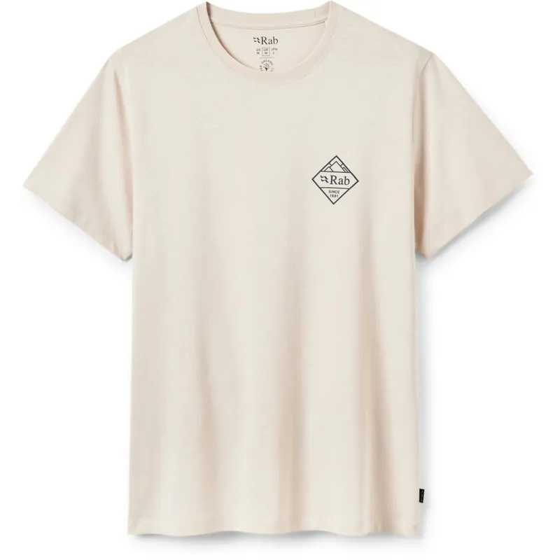 Super-Preis Rab Stance Stamp T-Shirt Herren - ecru