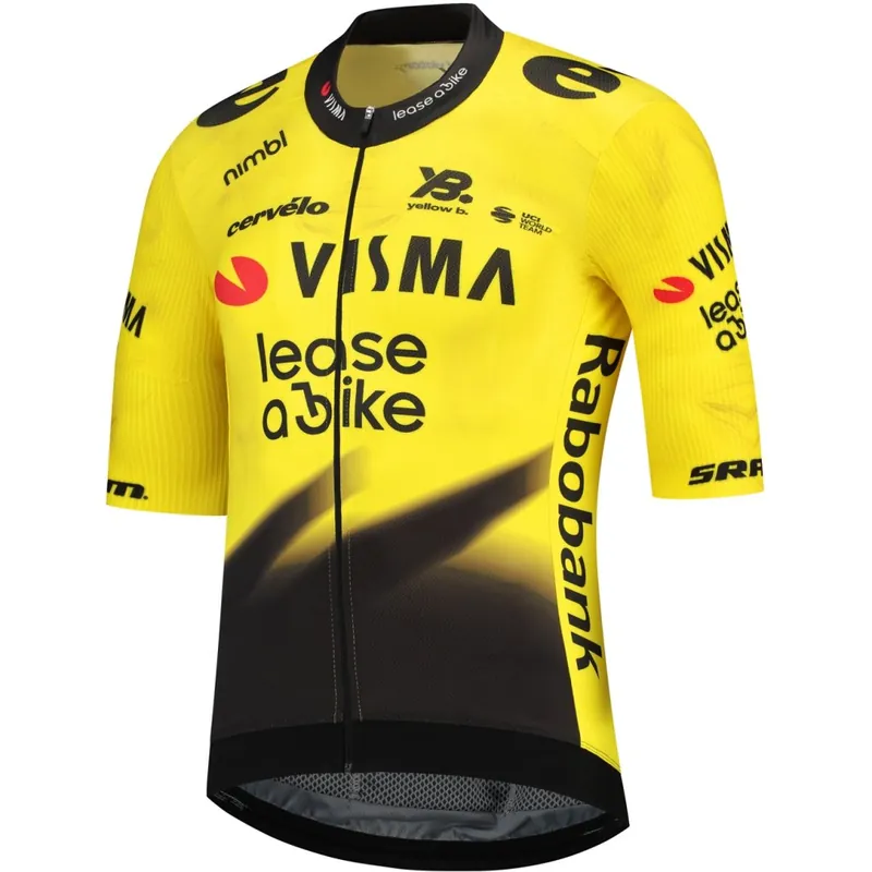 Schnäppchen RAPidGEAR Team Visma Lease a Bike Premium Aero Kurzarm-Trikot Herren 2026 - yellow