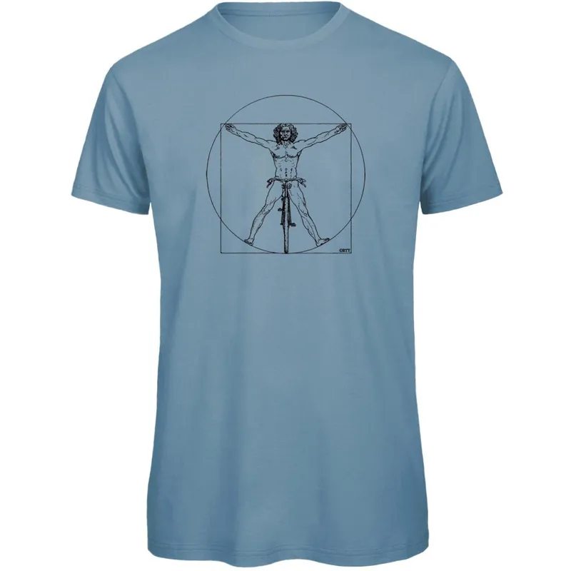 RTTshirts DaVinci Fahrrad T-Shirt Herren - hellblau Beliebt