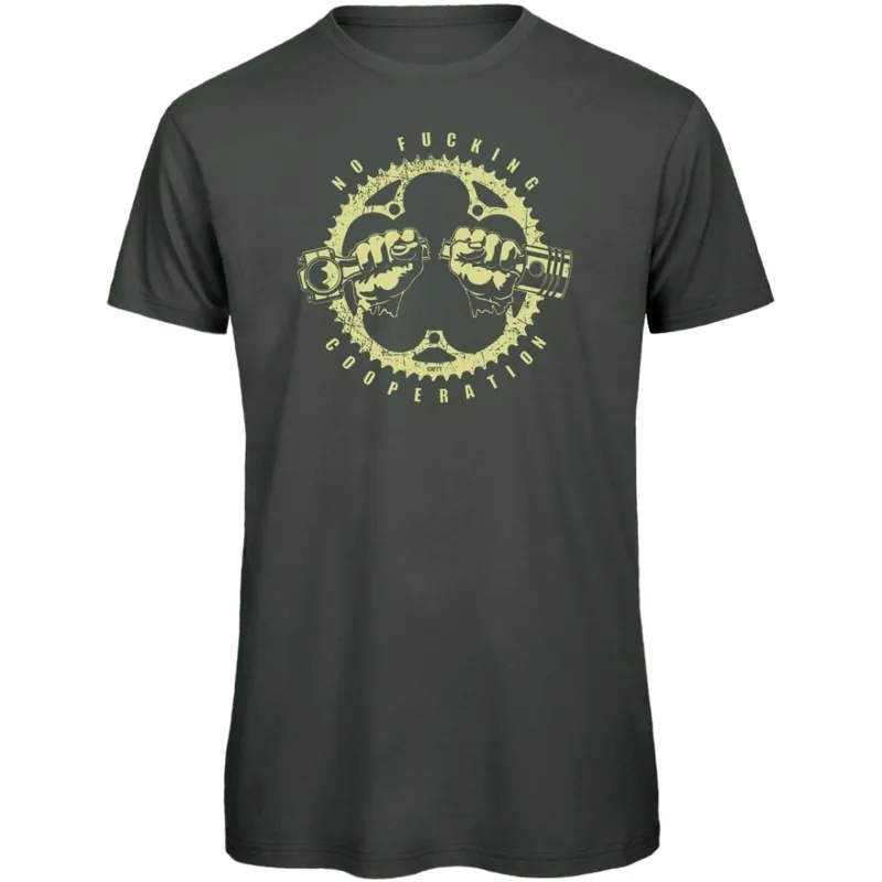 RTTshirts No Fucking Cooperation Fahrrad T-Shirt Herren - dunkelgrau Neuheit