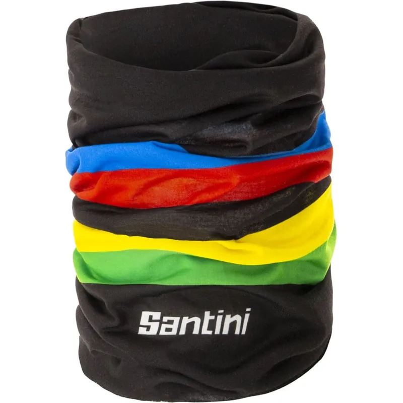 Santini UCI Rainbow Stripes Multifunktionstuch - black NE Nur Heute