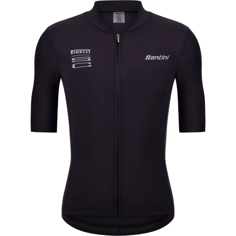 Markenware Santini Pirelli Sport Club Wheel Kurzarmtrikot Unisex - black NE