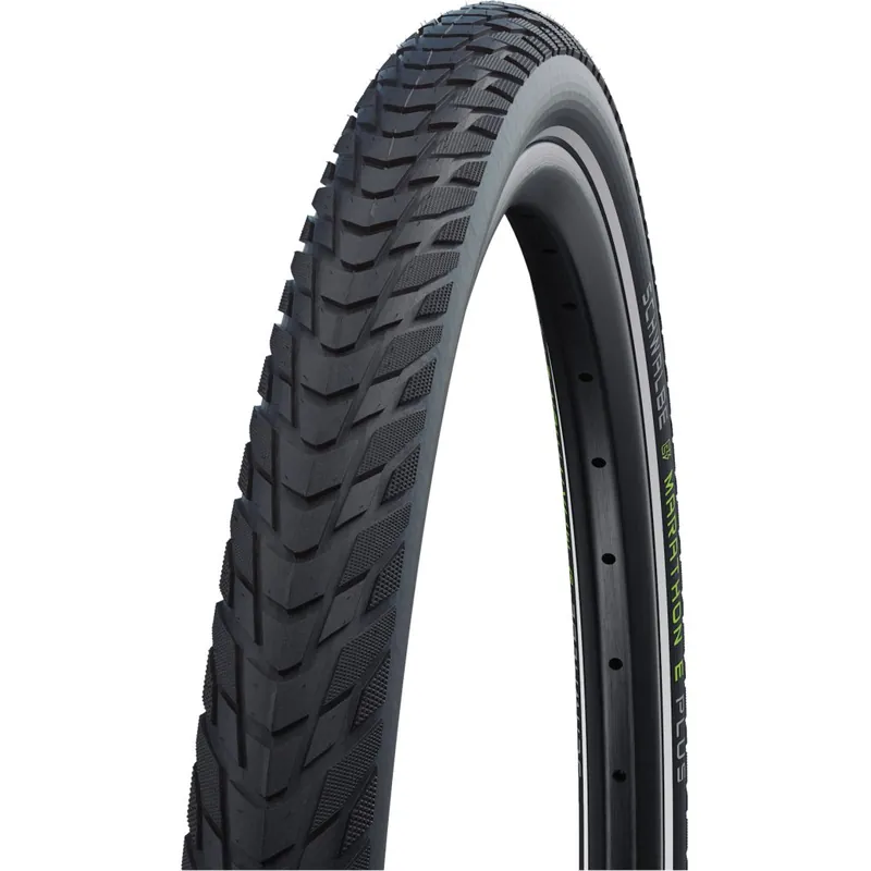 Markenware Schwalbe Marathon E-Plus Drahtreifen - Performance Addix E Smart Dual Guard - ECE-R75 - 28x1.40" Black Reflex