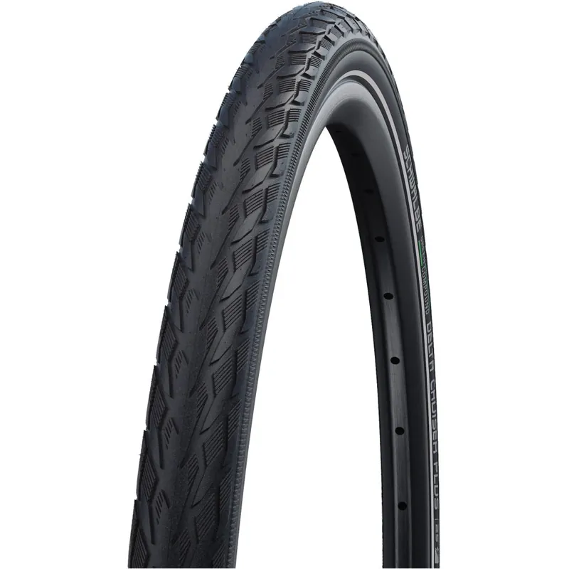 Schwalbe Delta Cruiser Plus Drahtreifen - Active Green Compound Puncture Guard - E-25 - 28x1.50" (ETRTO 40-635) Black/Reflex Preiswert