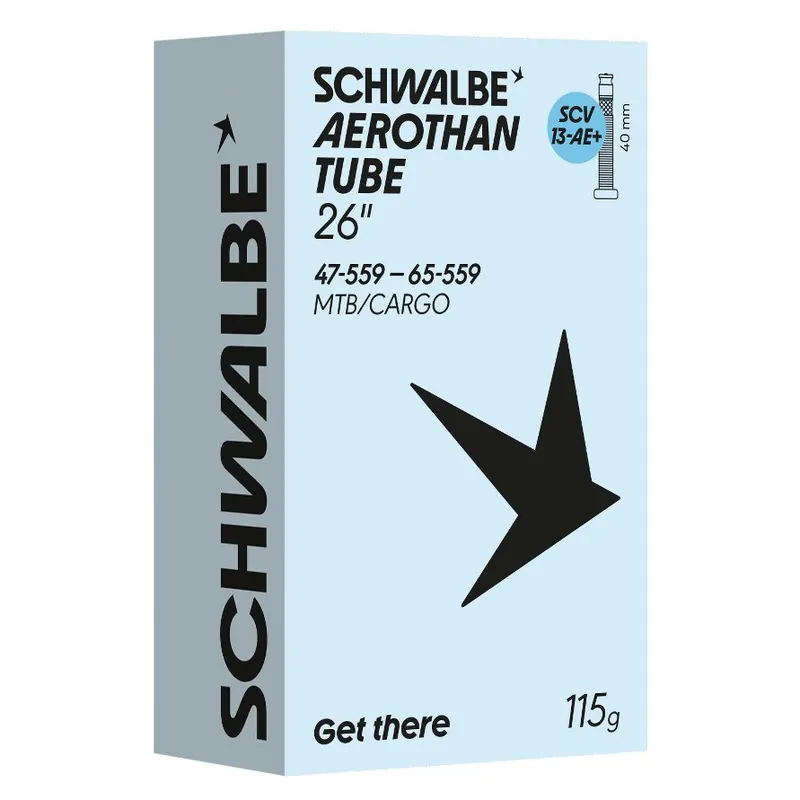Schwalbe Aerothan Schlauch - No. 13-AE+ 26" MTB/Cargo+ - 47/65-559 SCV 40mm Geprüft