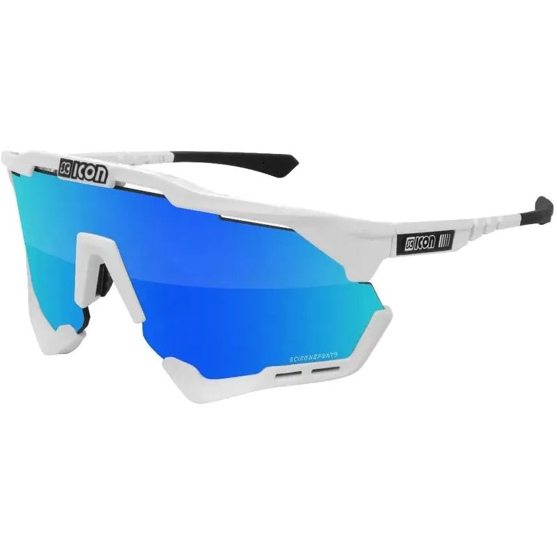 Neue Ware Scicon Aeroshade XL Brille - White Gloss / SCNPP Multimirror Blue + Clear