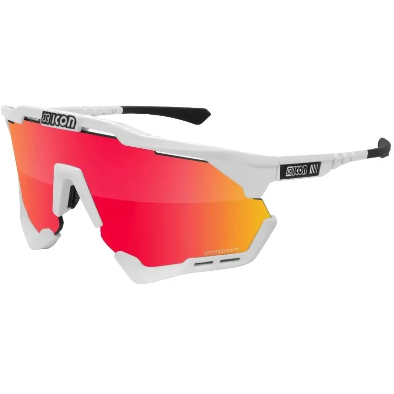 Markenware Scicon Aeroshade XL Brille - White Gloss / SCNPP Multimirror Red + Clear