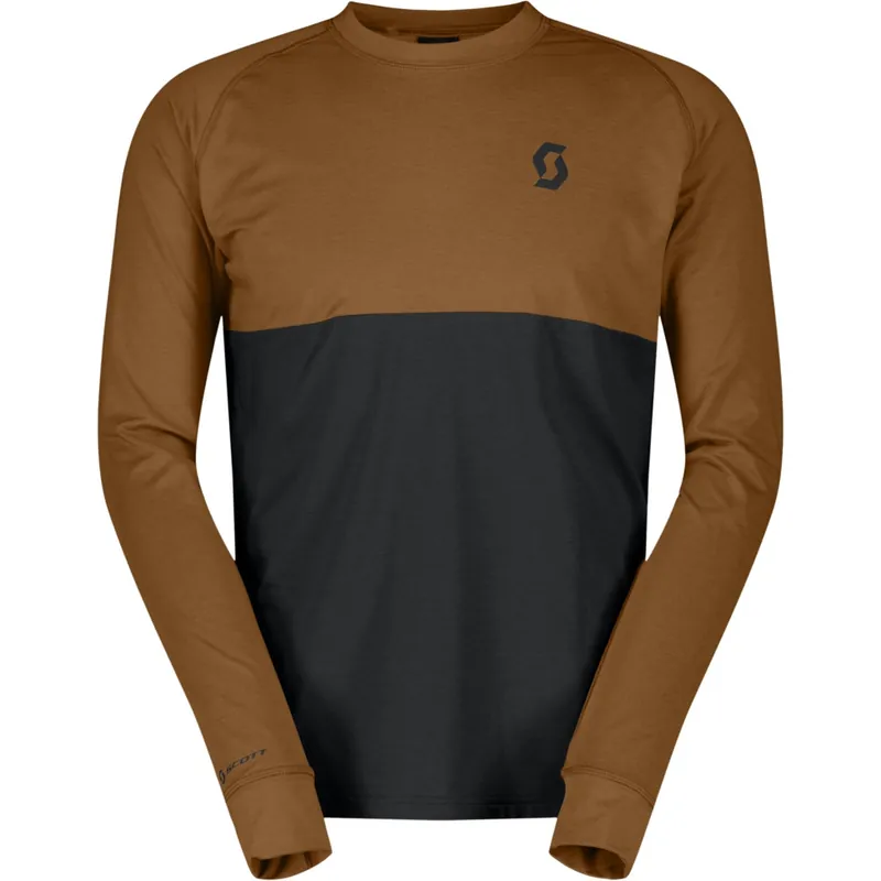 SCOTT Trail Storm Warm Light Langarmtrikot Herren - bread brown Zertifiziert