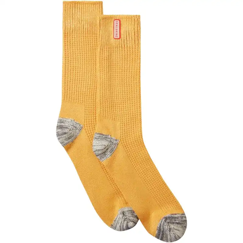SealSkinz Bradenham Mittellange, leichte Waffelstrick-Socken - Gelb Direktkauf