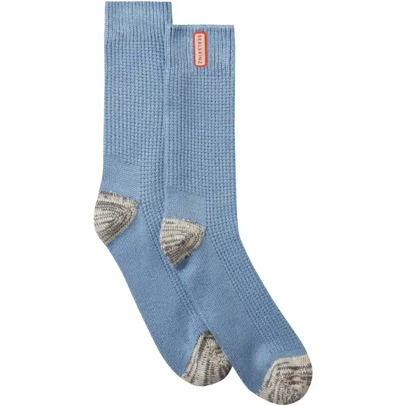 Neu Im Sortiment SealSkinz Bradenham Mittellange, leichte Waffelstrick-Socken - Light Blue