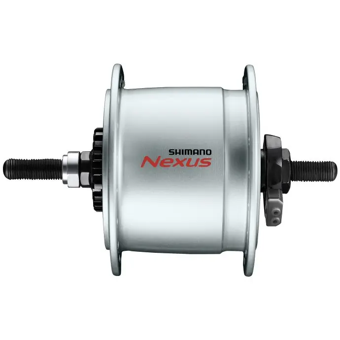 Sonderaktion Shimano Nexus DH-C6000-3R-NT Nabendynamo - Rollenbremse - 9x100mm Vollachse - silber