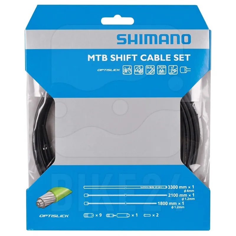 Shimano Schaltzugset - MTB Edelstahl OPTISLICK - schwarz Sonderangebot