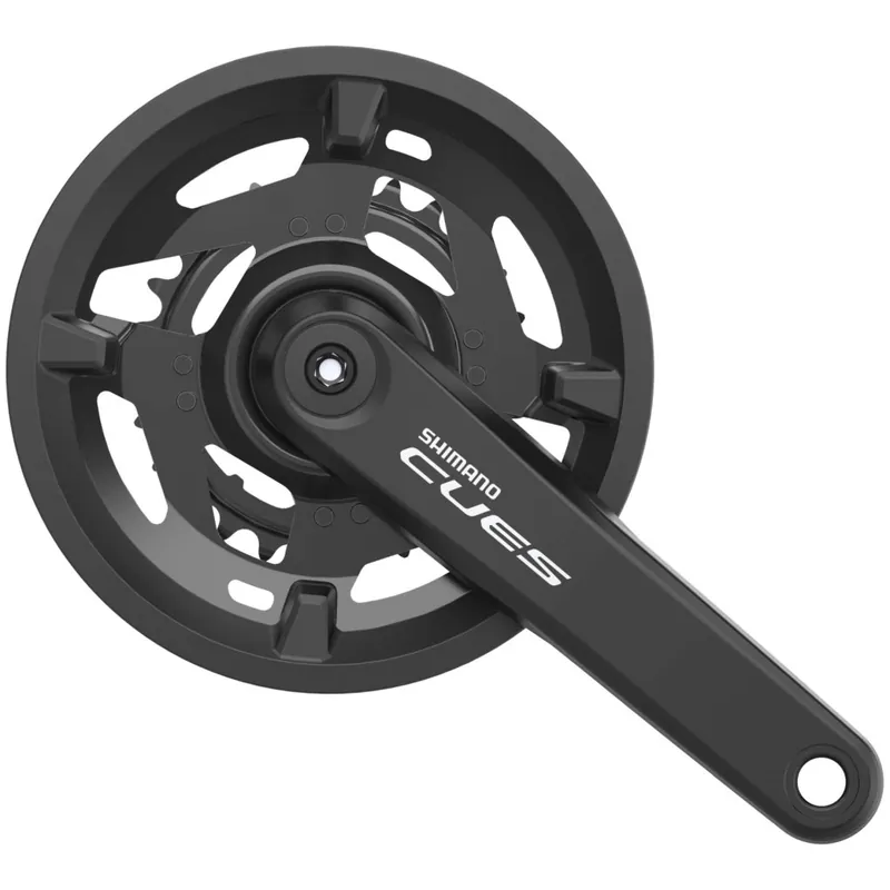 Schneller Versand Shimano CUES FC-U4010-2 Kurbelgarnitur - 9/10/11-fach - mit Kettenschutz