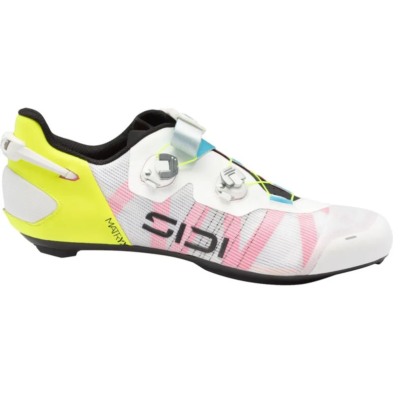 Neu Sidi Wire 3 Rennradschuhe - White Yellow Fluo