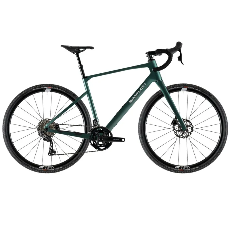 Simplon GRID ULTIMATE - Carbon Gravel Bike - 2026 - Dark Pine Green/Polished Silver Top-Angebot