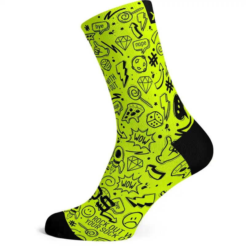 Aktuell Sox Footwear Fluo Socken - fluo doodle
