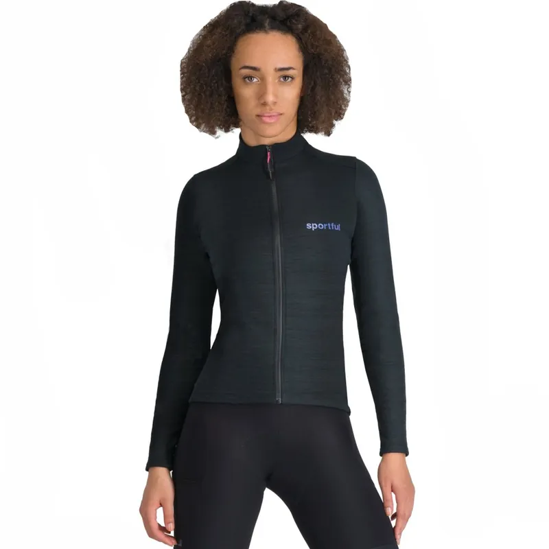 Echt Sportful Supergiara Wool Langarmradtrikot Damen - 002 Schwarz