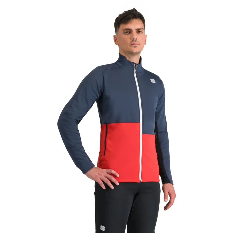 Sportful Engadin Jacke Herren - 456 Galaxy Blue/Tango Red Bestseller