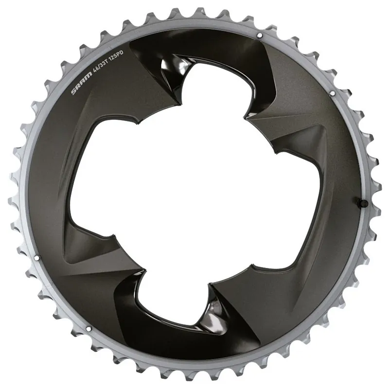Solange Der Vorrat Reicht SRAM Force Kettenblatt - 107mm 2x12-fach D1 - Außen 46 Zähne Black/Polar Grey