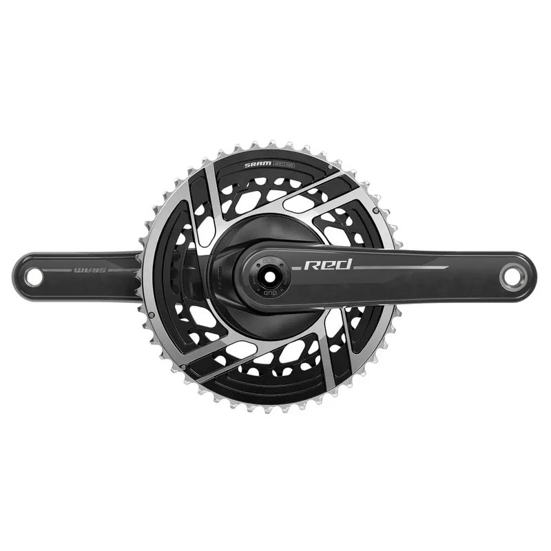 SRAM RED Kurbelgarnitur 2x12-fach DUB E1 - 46/33 Zähne - Natural Carbon Rabatt