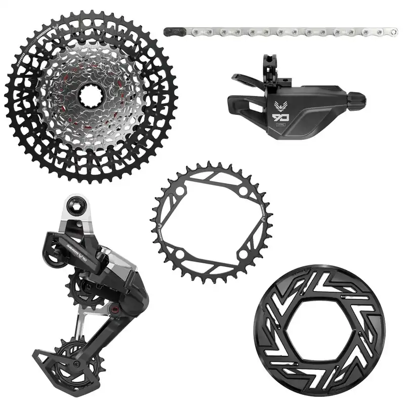 Nur Für Kurze Zeit SRAM Eagle 90 Transmission E-MTB Schaltgruppe T-Type 104mm BCD A1 - schwarz / silber