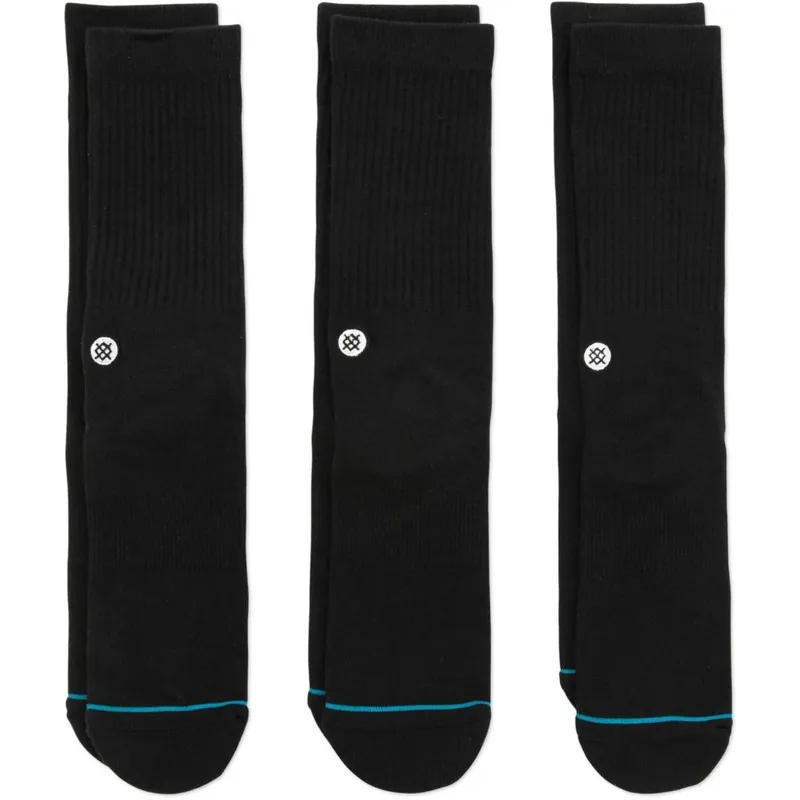 Sonderangebot Stance Icon Crew Socken Unisex - 3er Pack - schwarz