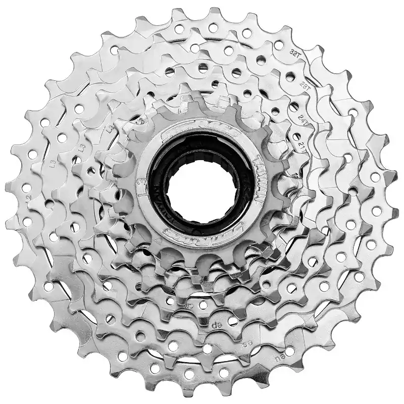 SunRace MFE90 E-Bike Schraubkranz Kassette - 9-fach - 13-32 - verchromt Zertifiziert