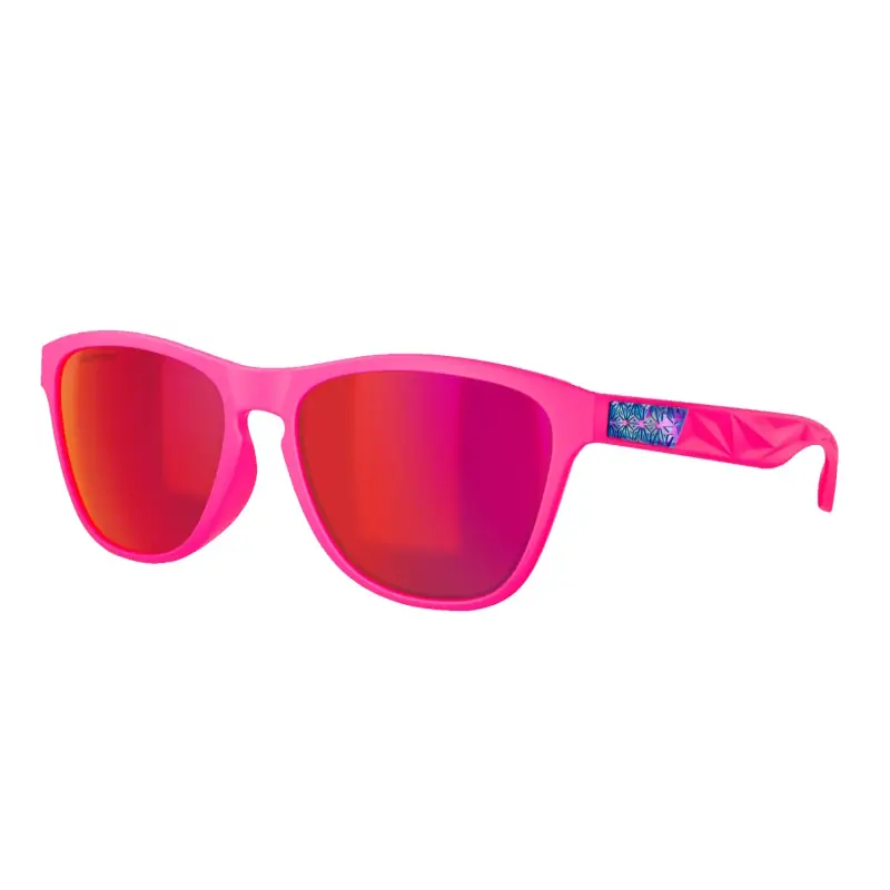Markenware Supacaz Cazual Brille - Matte Neon Pink Pink Sunset Refractor Lens