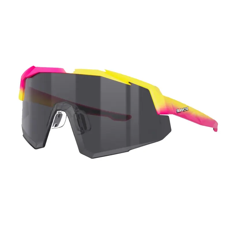 Supacaz Orbitron Photochromatik Brille - Neon Yellow / Neon Pink Fader Photochromatik Lazer Lens Zertifiziert