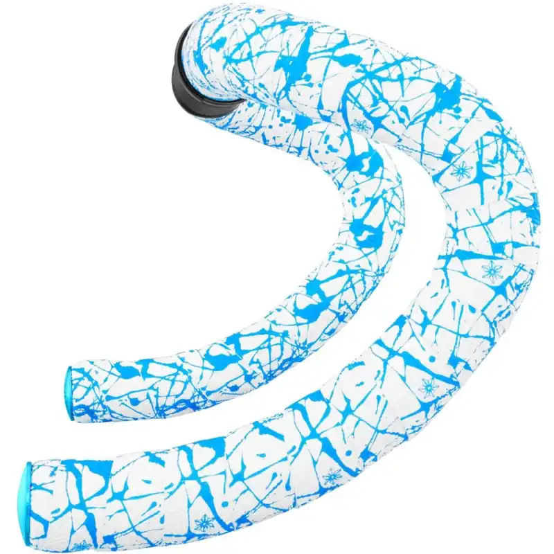 Top-Seller Supacaz Super Sticky Kush Splat Limited Lenkerband - White / Neon Blue