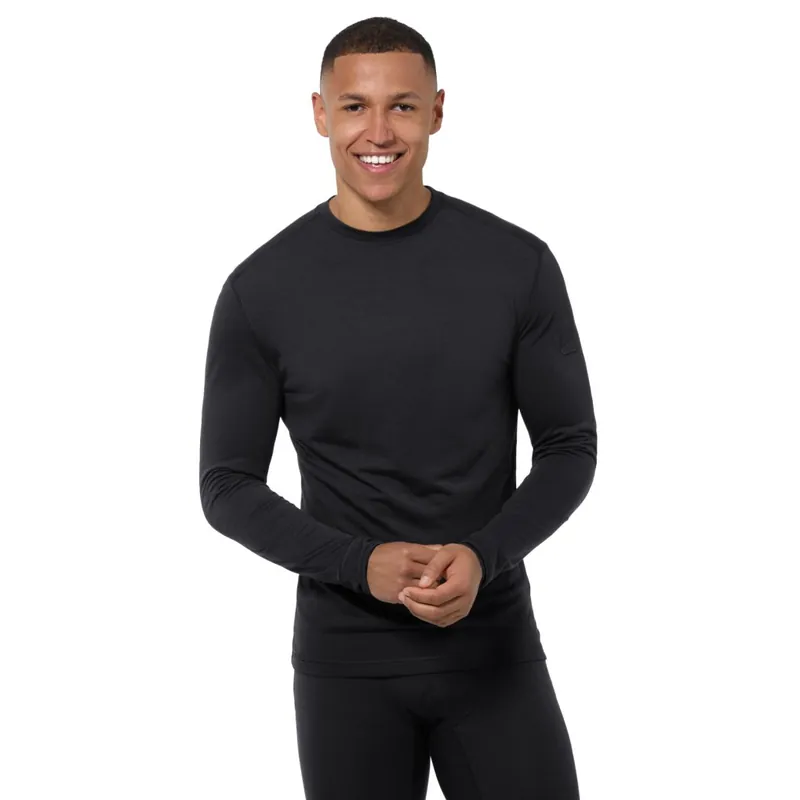 Kracherpreis SUPER.NATURAL Bio Base Langarmshirt Herren - Jet Black