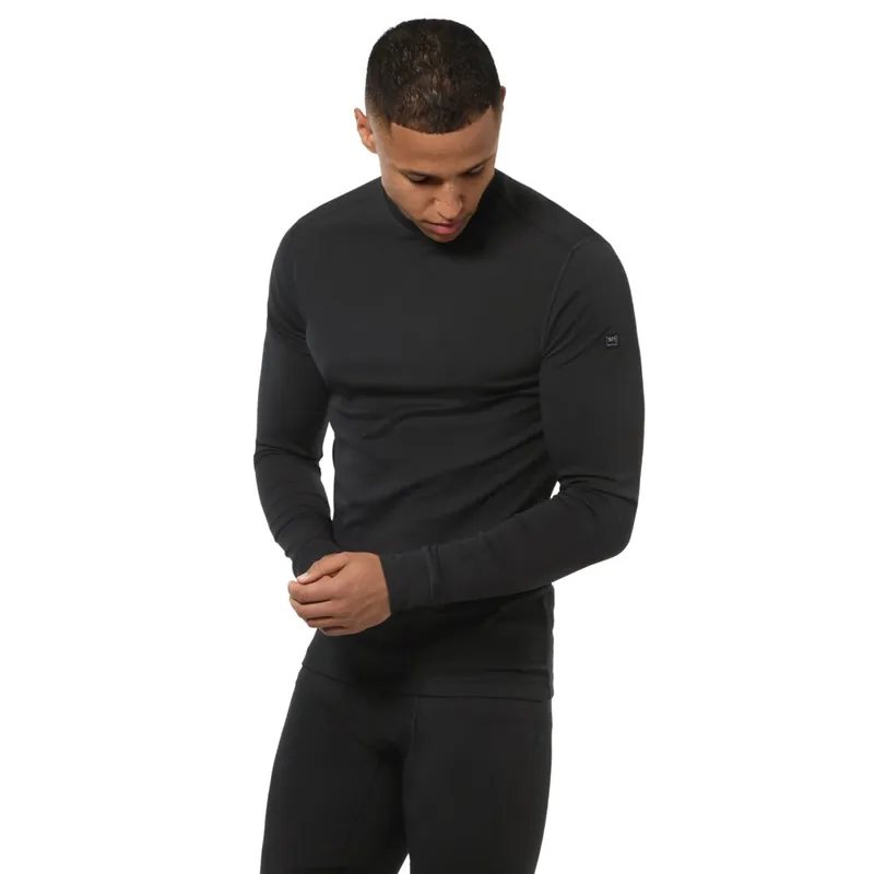 SUPER.NATURAL Lux Base Langarm-Unterhemd Herren - Jet Black Direktkauf