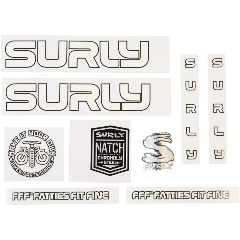 Surly Intergalactic Rahmen Aufkleber Set - weiß Neuheit
