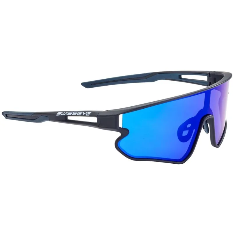 Knallerangebot Swiss Eye Hurricane Brille - Black Matt/Dark Blue - Blue Revo 13003