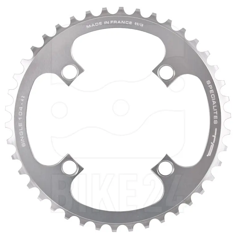 Schneller Versand TA Specialites Single Kettenblatt MTB 4-Arm 104mm - silber