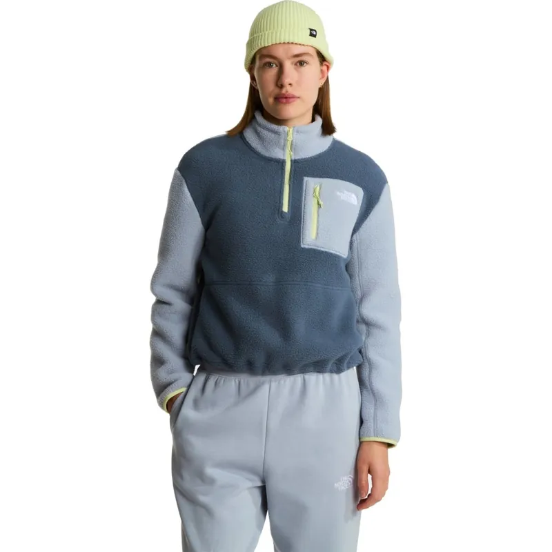 The North Face Yumiori 1/4 Zip Fleecepullover Damen - Granite Grey/Frost Grey Meistverkauft