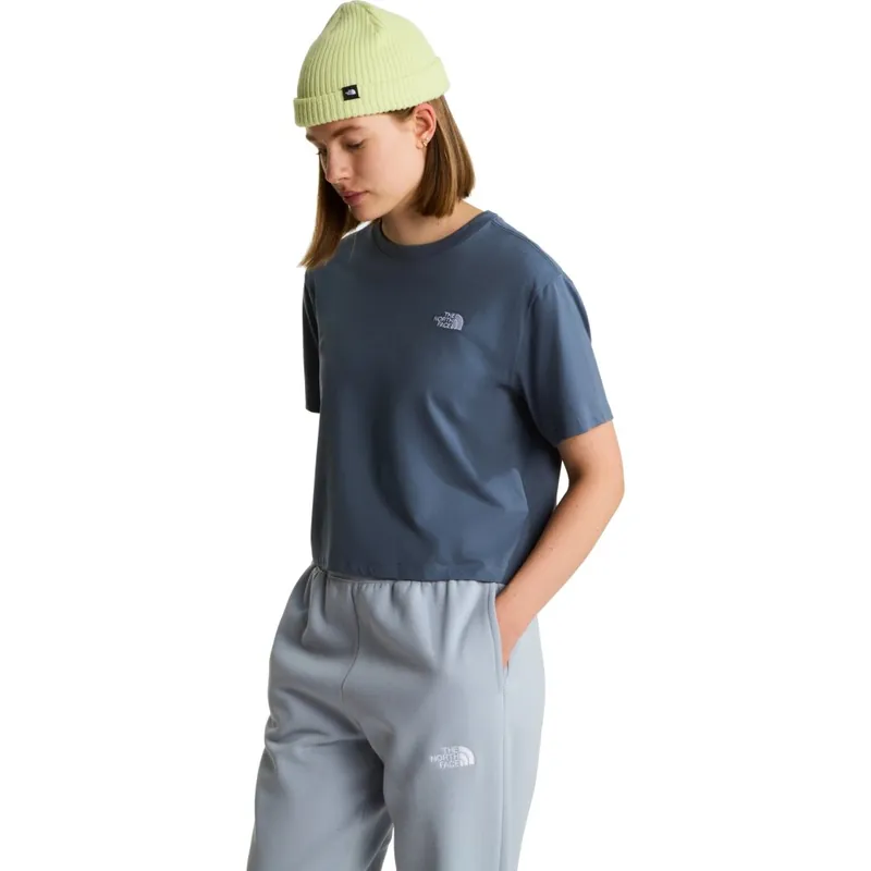 The North Face Evolution Simple Dome Cropped Relaxed T-Shirt Damen - Granite Grey Wochenendangebot