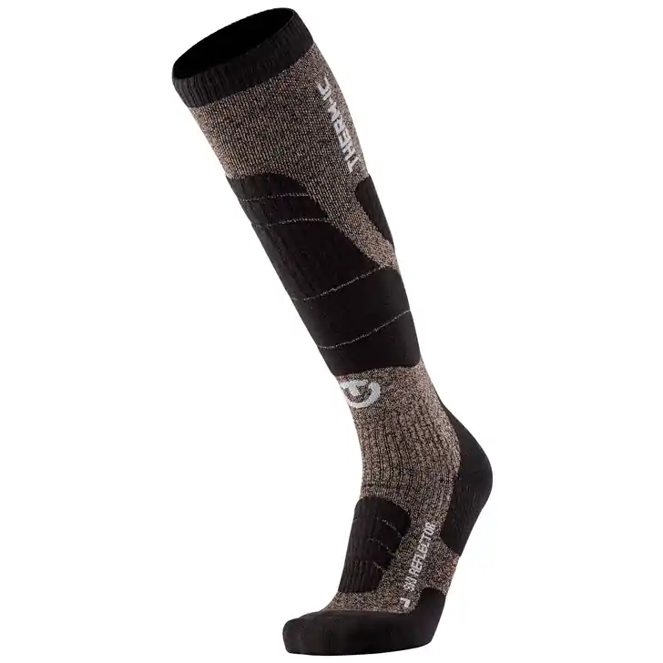 therm-ic Ski Merino Reflector Socken - Größe 39-47 - black/gold Schneller Versand